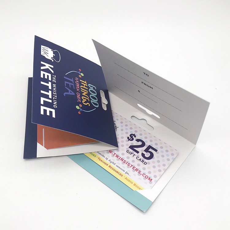 Custom membership discount card with card holder view 2
