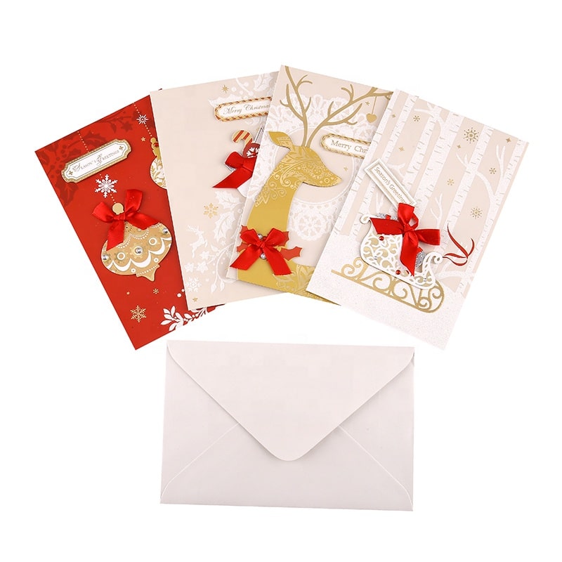 Custom merry christmas cards with envelope — custom card printing