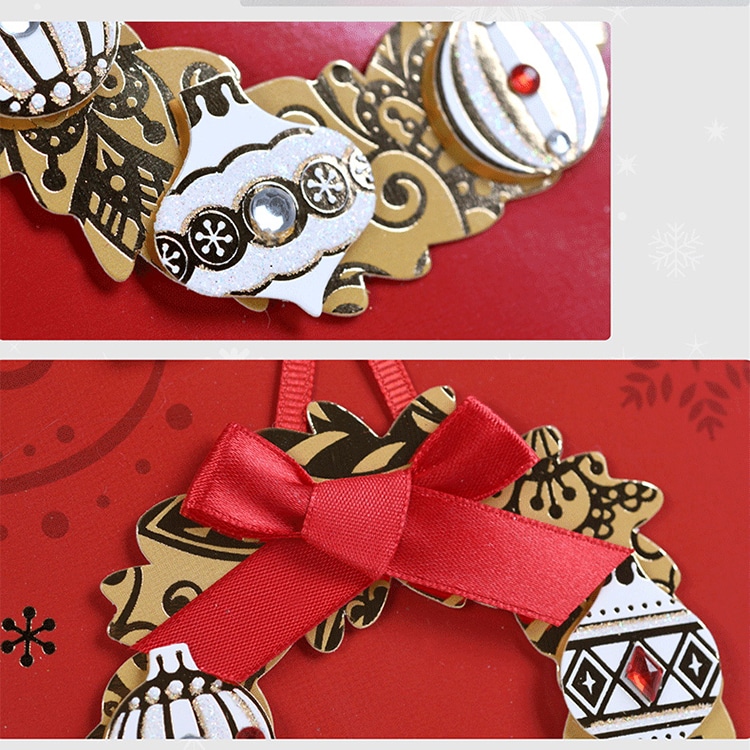 Custom merry christmas cards with envelope view 3
