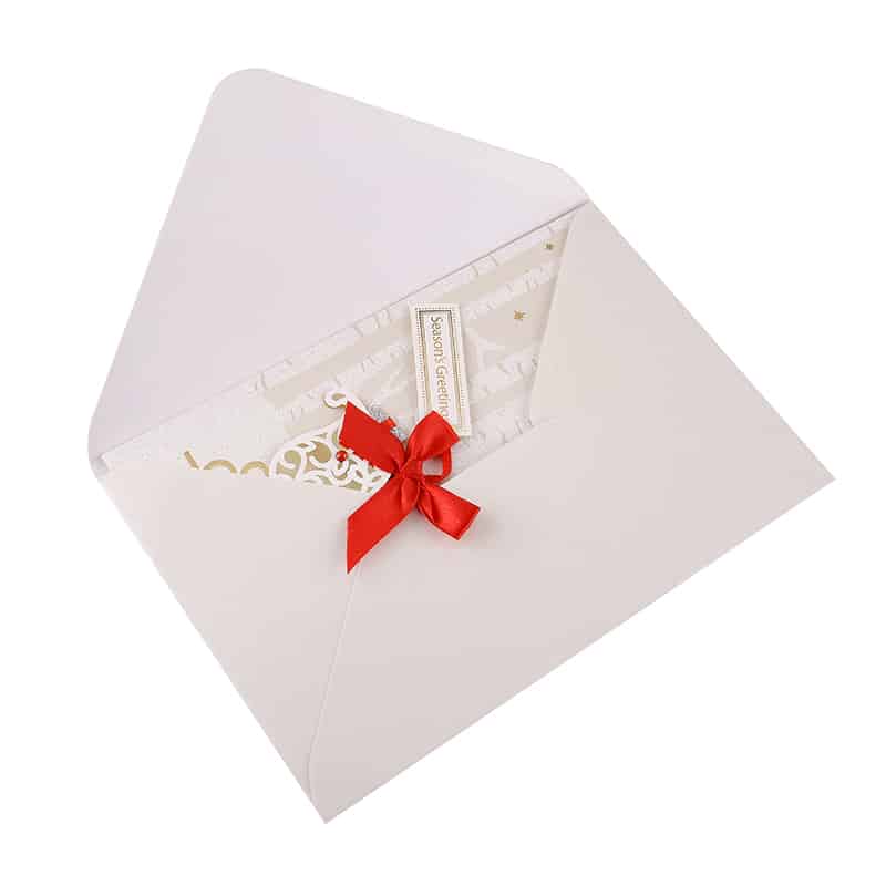 Custom merry christmas cards with envelope view 4
