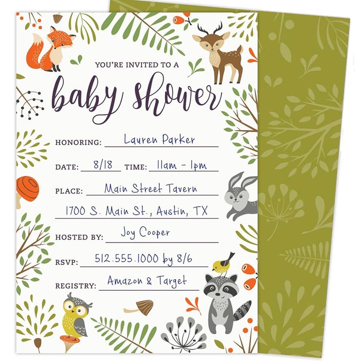 Custom new born baby shower invitation card — custom card printing