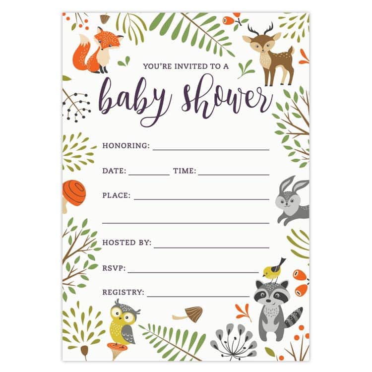 Custom new born baby shower invitation card view 2