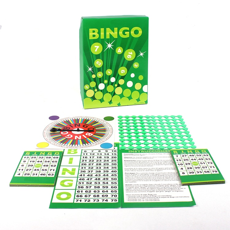 Custom paper bingo card game set — custom card printing