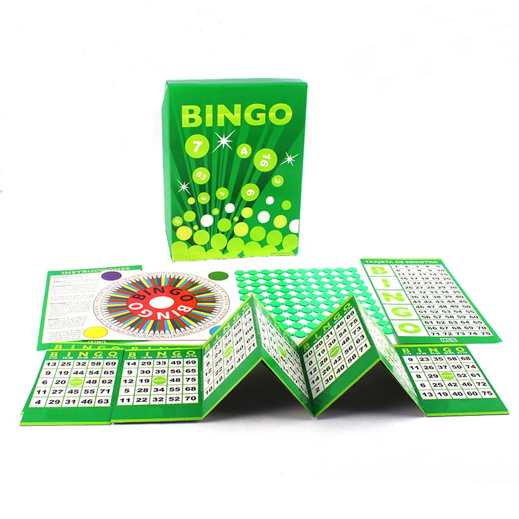 Custom paper bingo card game set view 2