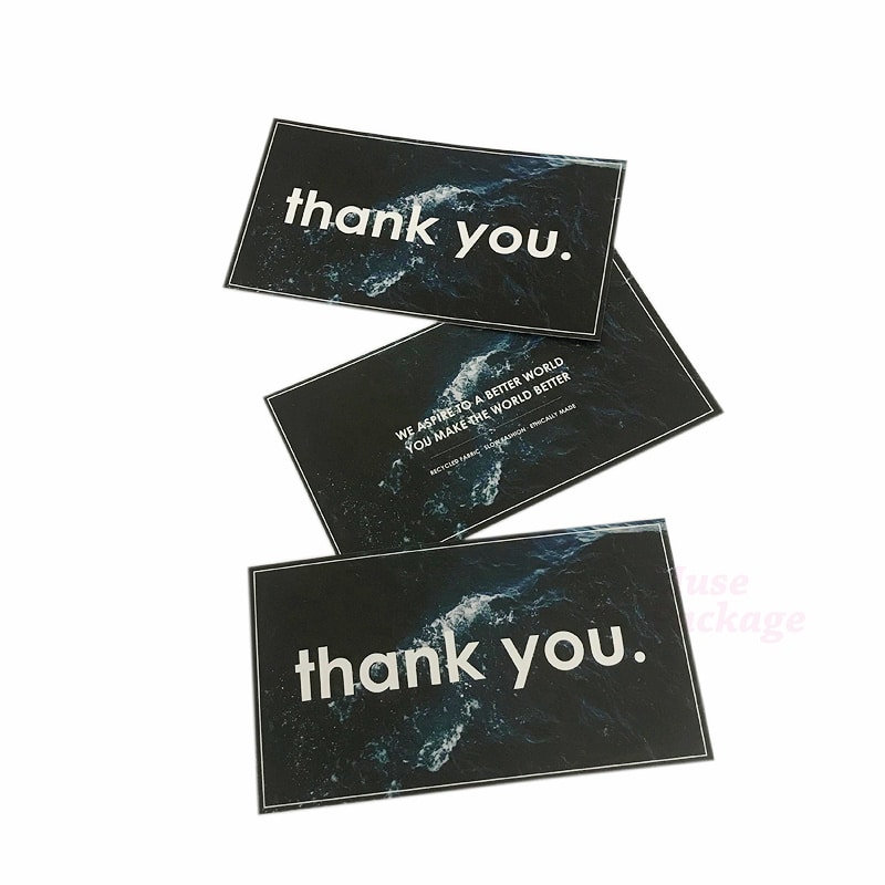 Custom paper black vanilla business gift card view 4