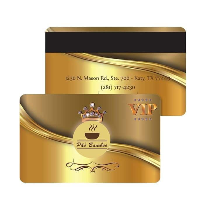 Custom plastic Gold VIP gift Membership cards — custom card printing
