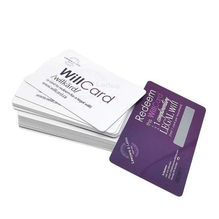 Custom plastic gift card with serial number — custom card printing