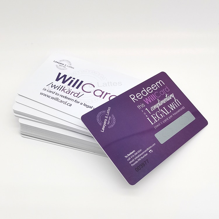 Custom plastic gift card with serial number view 4