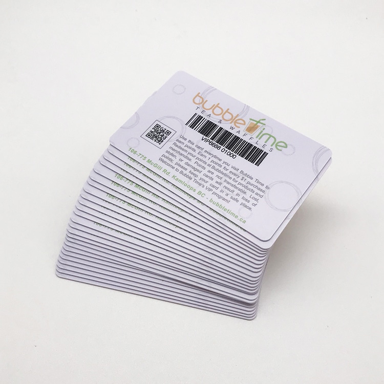 Custom plastic gift card with unique code view 3