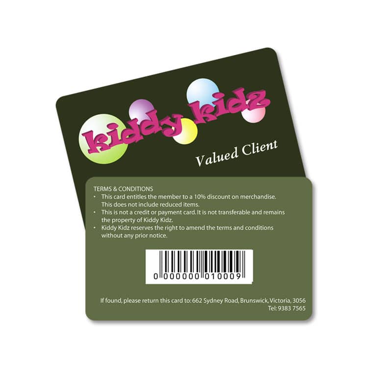 Custom plastic member cards with serial number — custom card printing