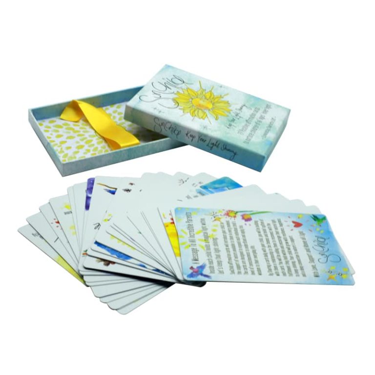 Custom positive affirmation cards with box — custom card printing
