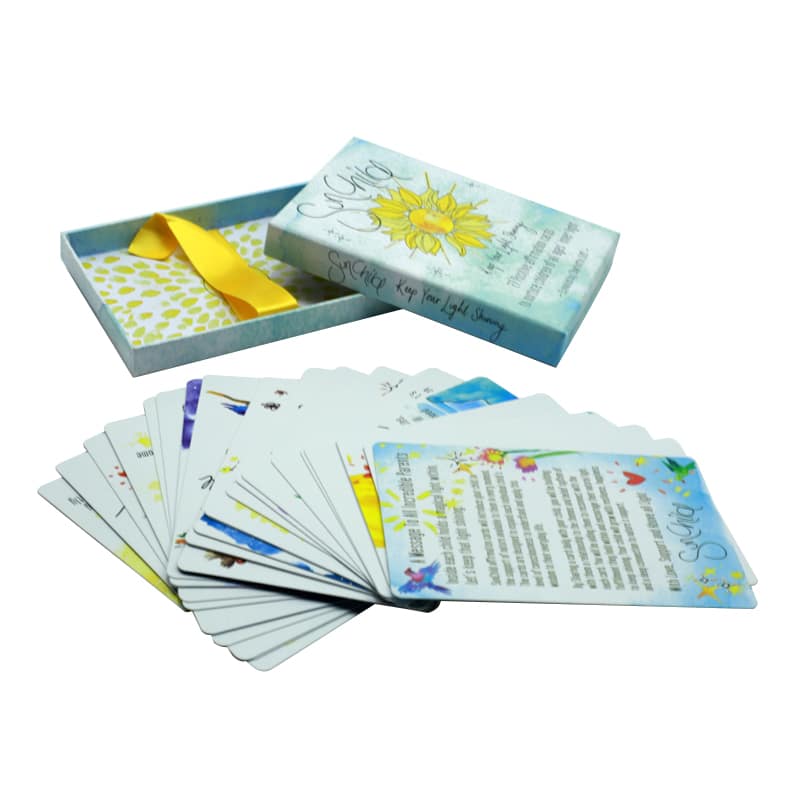 Custom positive affirmation cards with box — custom card printing