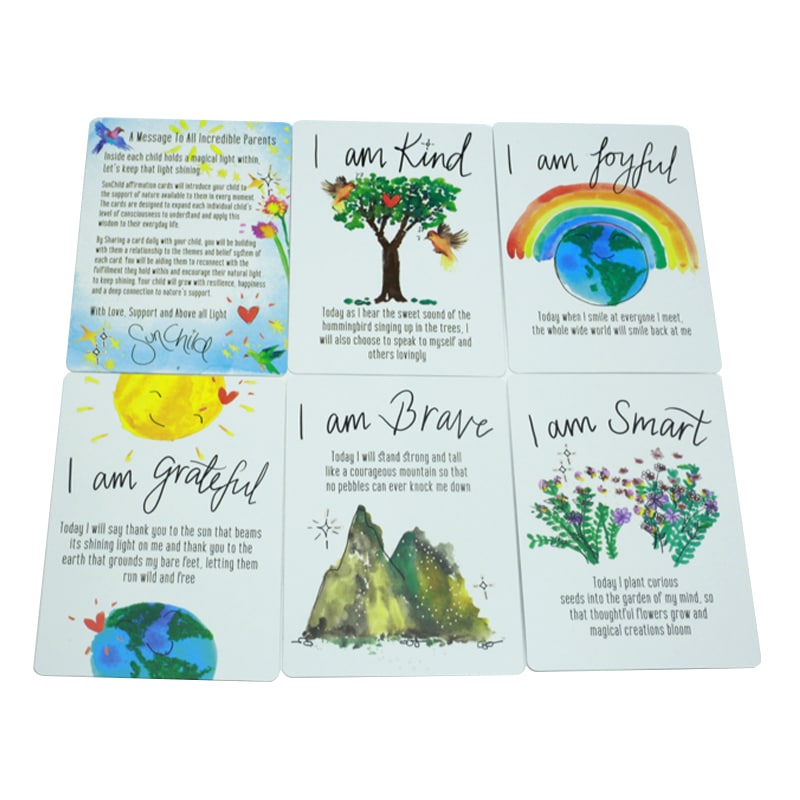 Custom positive affirmation cards with box view 3