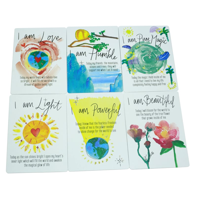 Custom positive affirmation cards with box view 4