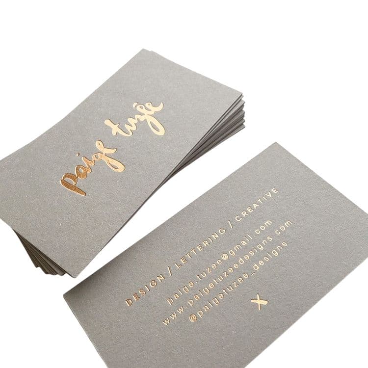 Custom printed gold foil thank you invitation card — custom card printing
