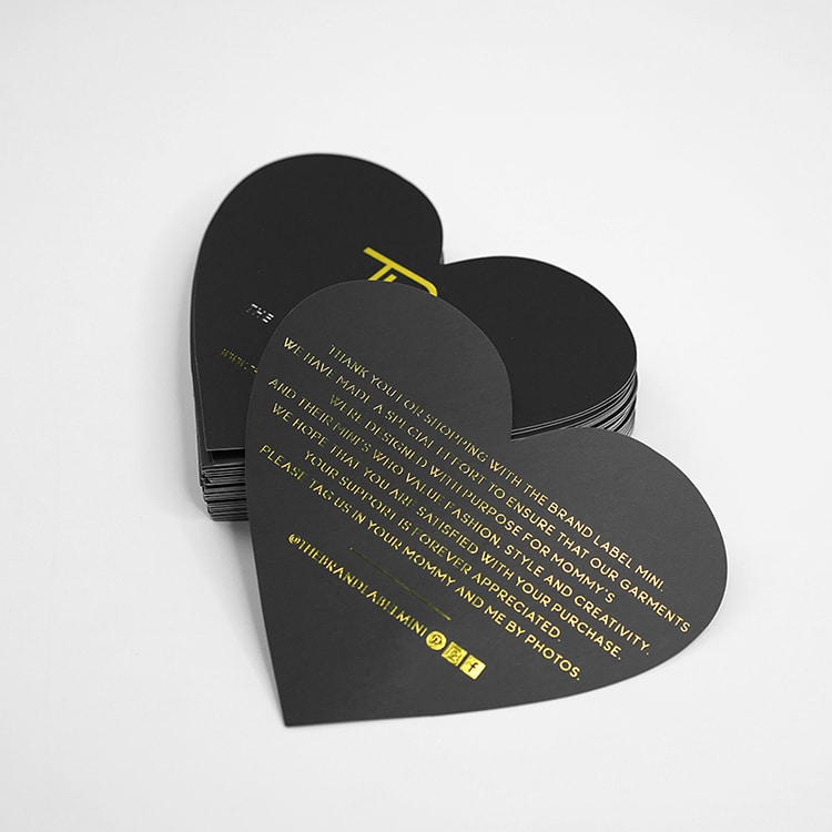 Custom printed gold foil thank you invitation card view 2