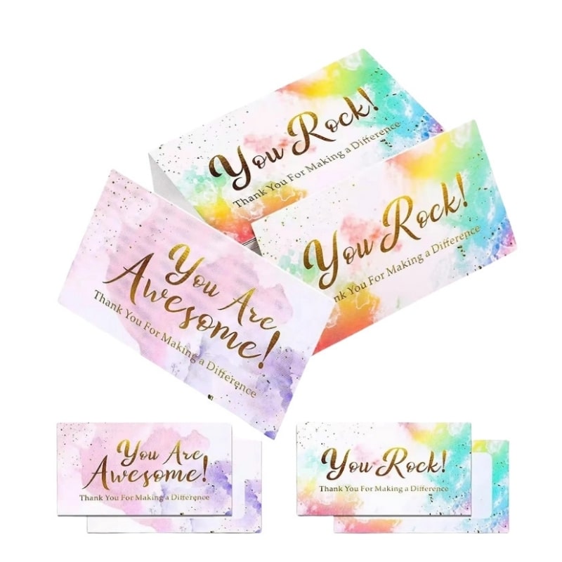 Custom printed holographic thank you cards — custom card printing