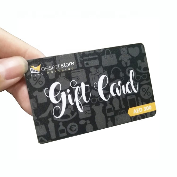 Custom printed matte finish PVC gift card view 2