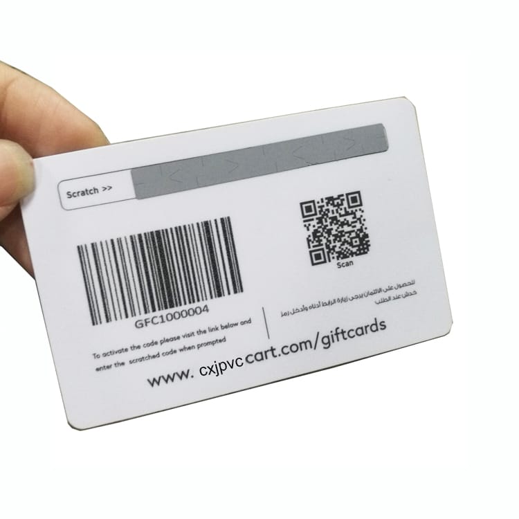 Custom printed matte finish PVC gift card view 3
