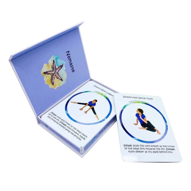 Custom printed yoga exercise cards — custom card printing