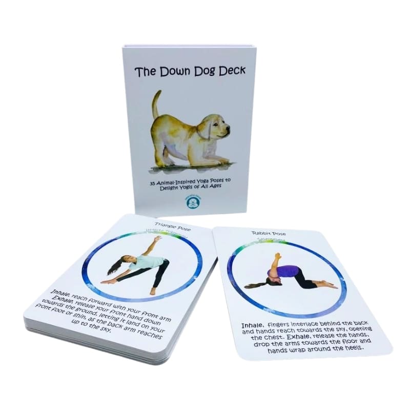 Custom printed yoga exercise cards view 4