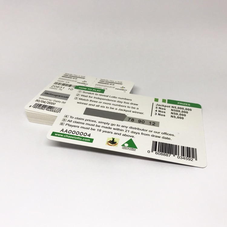 Custom printing Lottery scratch card view 4