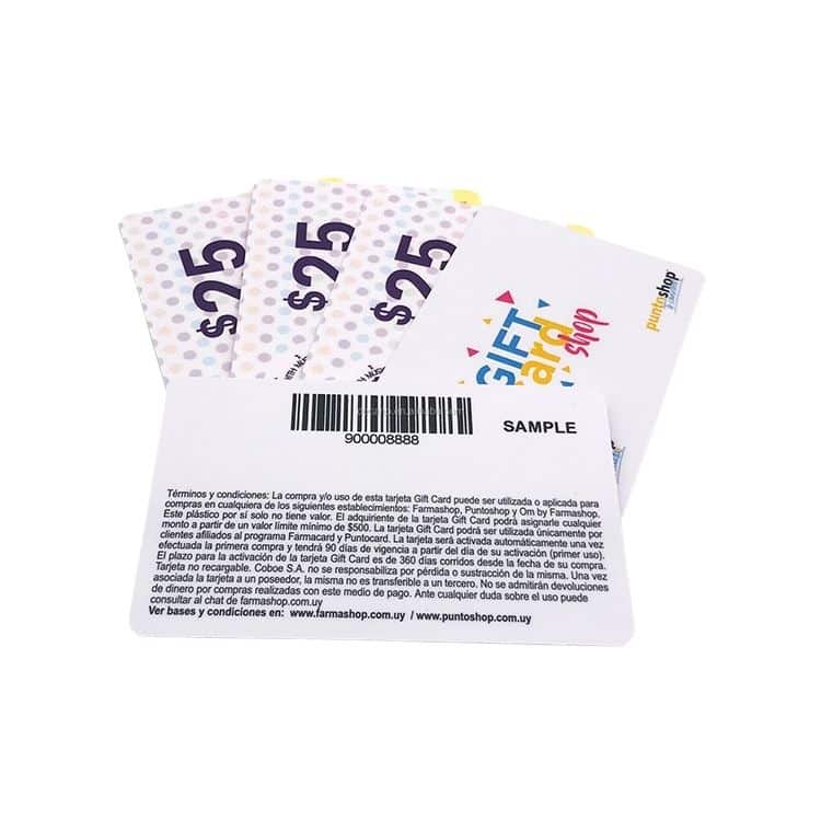 Custom printing Plastic coupon gift card — custom card printing