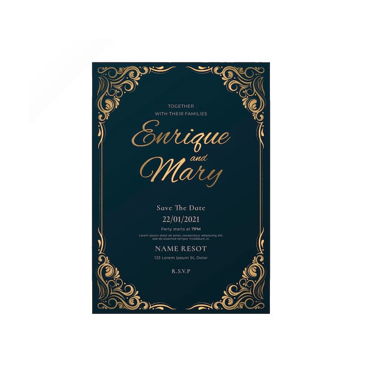Custom printing gold stamping laser cut Invitation Cards — custom card printing