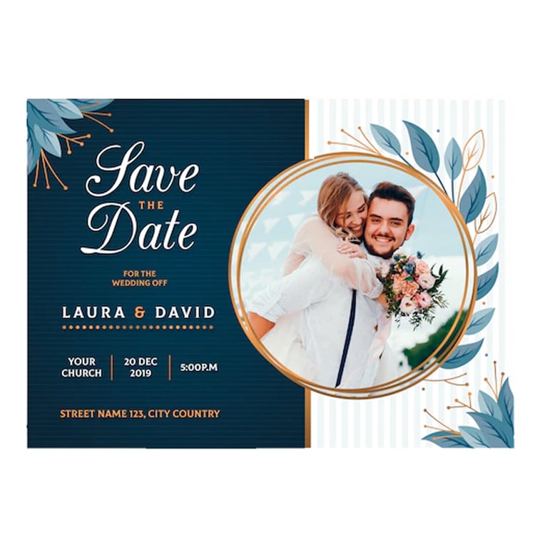 Custom printing gold stamping laser cut Invitation Cards view 4
