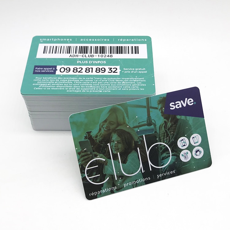 Custom printing plastic voucher gift card view 2