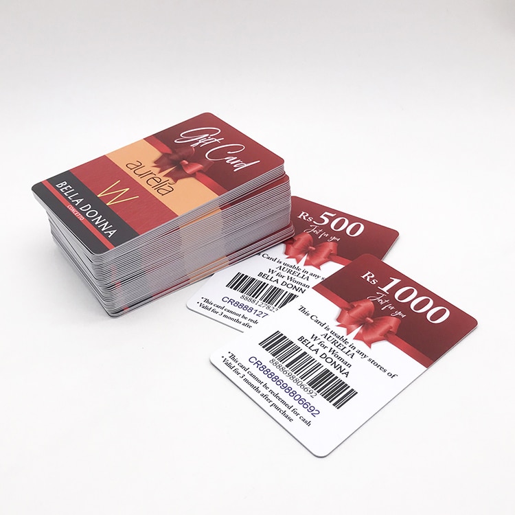 Custom promotion Plastic reward gift card view 3