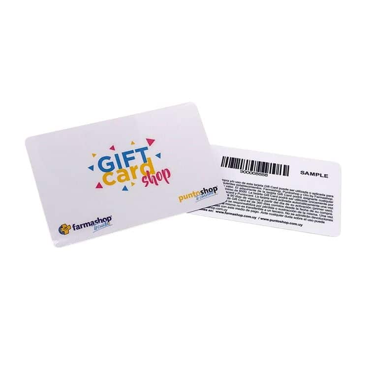 Custom promotion Plastic voucher gift card — custom card printing