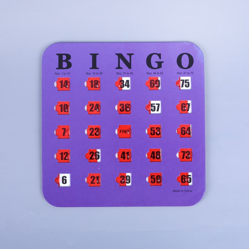 Custom reusable bingo ticket card set view 2