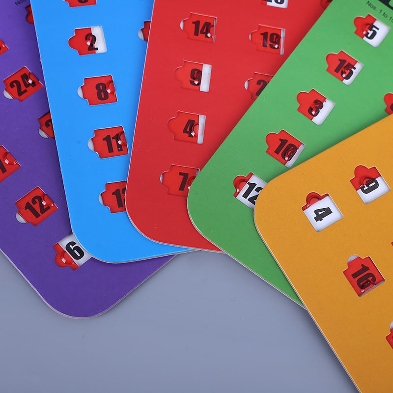 Custom reusable bingo ticket card set view 3