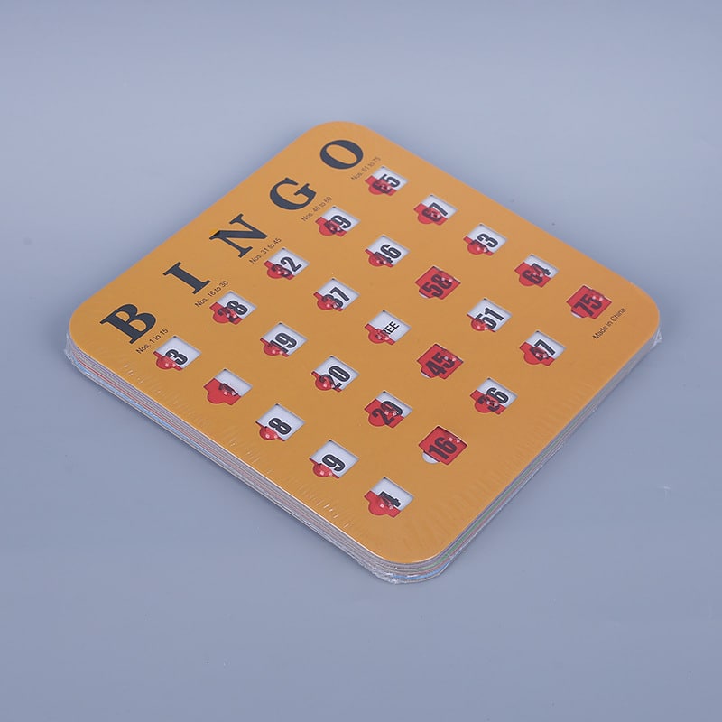 Custom reusable bingo ticket card set view 4