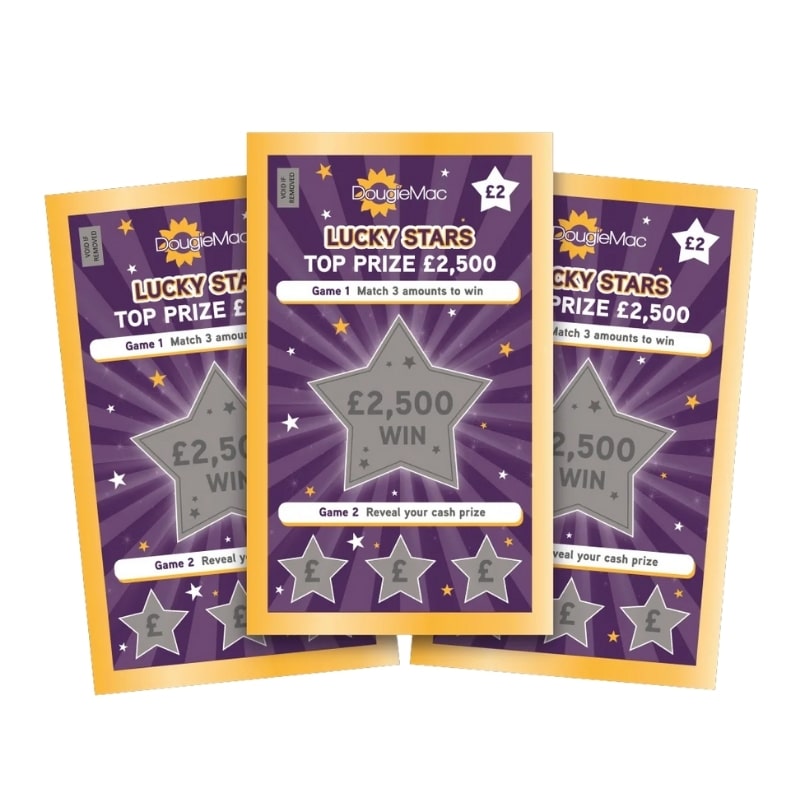 Custom ticket paper lottery scratch card — custom card printing