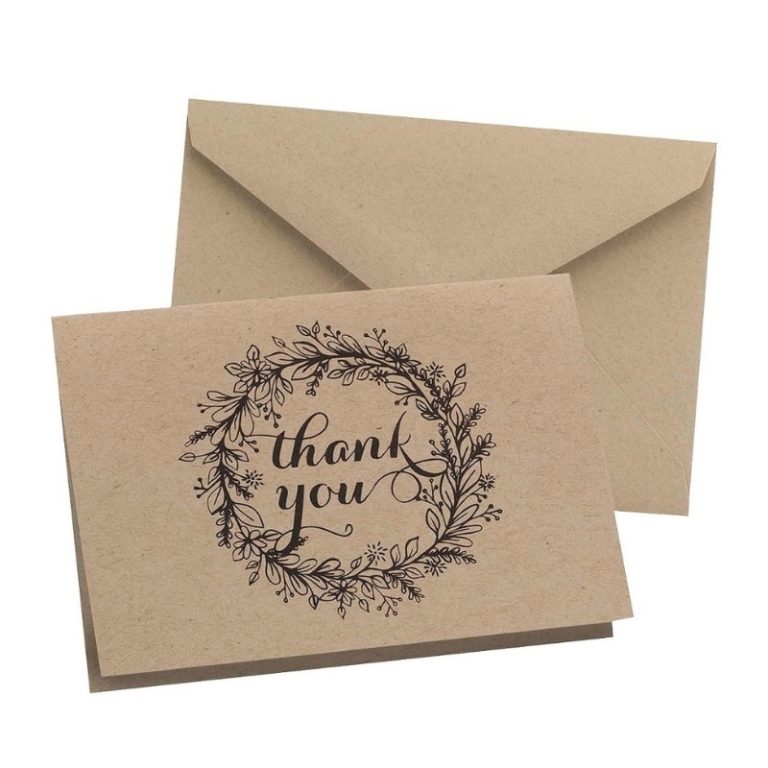 Custom wholesale Kraft paper thank you cards — custom card printing