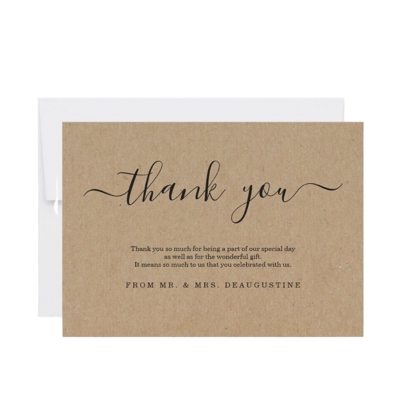 Custom wholesale Kraft paper thank you cards view 3