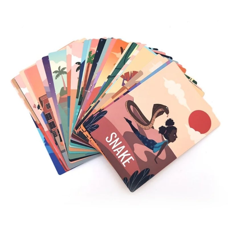 Custom yoga exercise card view 4