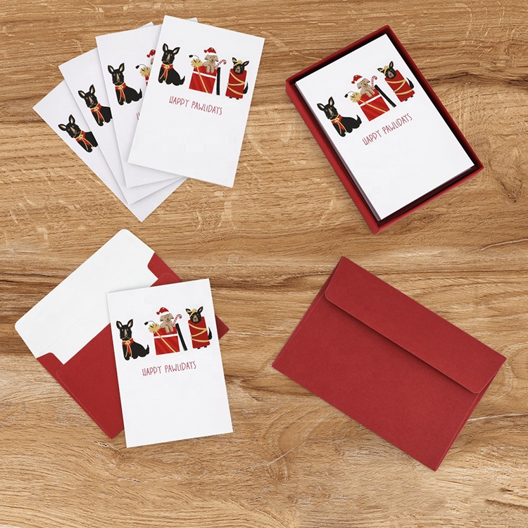 Customised Christmas Greeting Cards with Boxed Set view 3