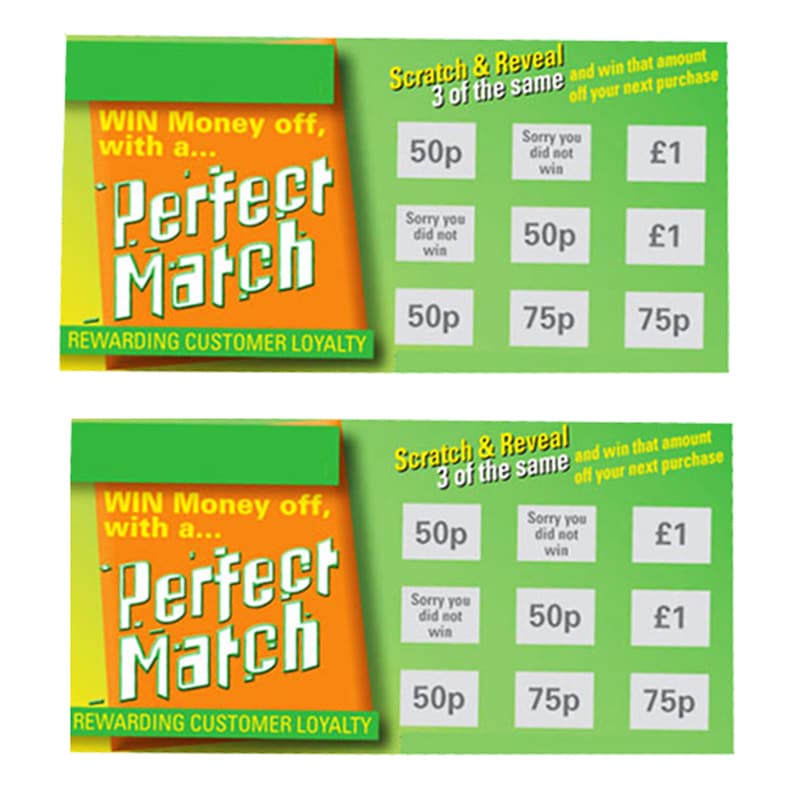 Customized Games Scratch Off Card — custom card printing