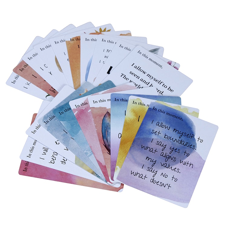 Customized Inspirational Women Affirmation Card Deck view 4