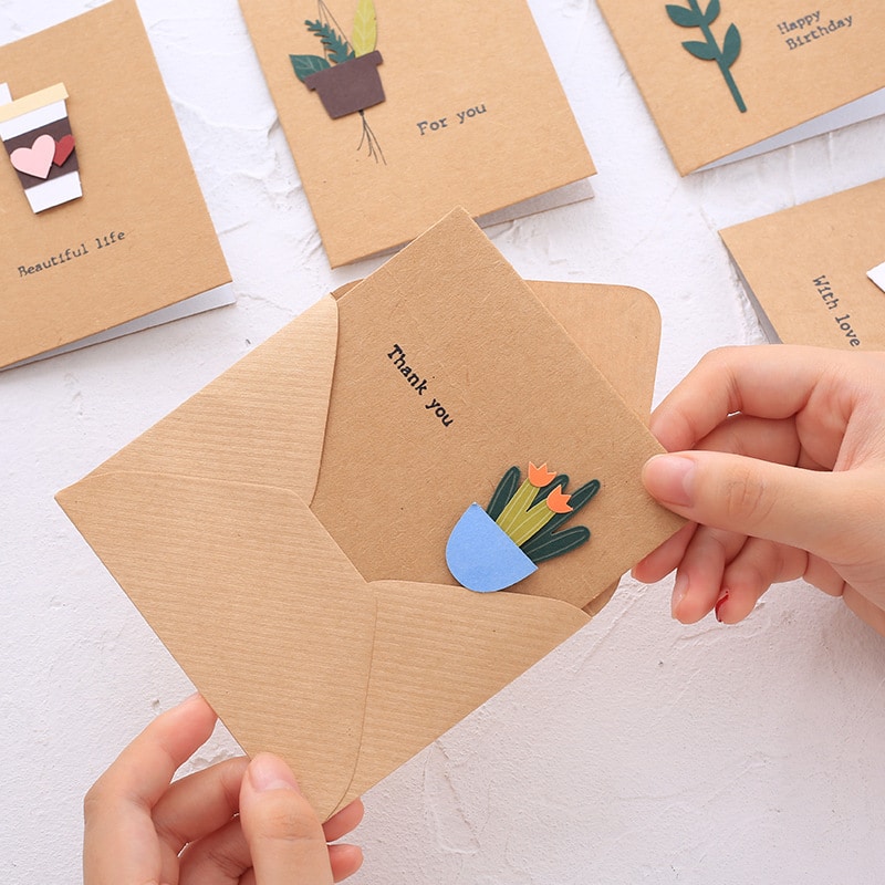 Customized Kraft Paper Gift invitation card view 3