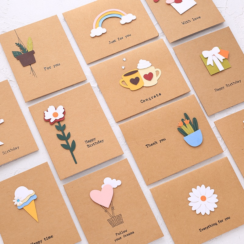 Customized Kraft Paper Gift invitation card view 4