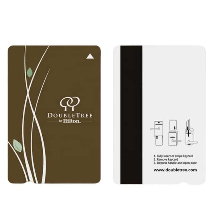 Customized PVC magnetic stripe hotel key card — custom card printing