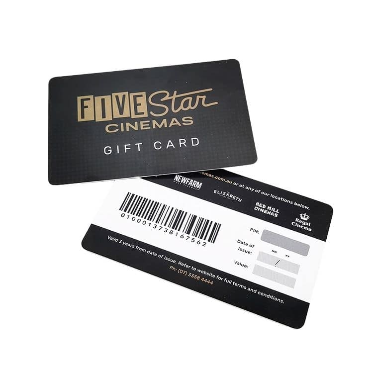 Customized Plastic Gift card with barcode — custom card printing