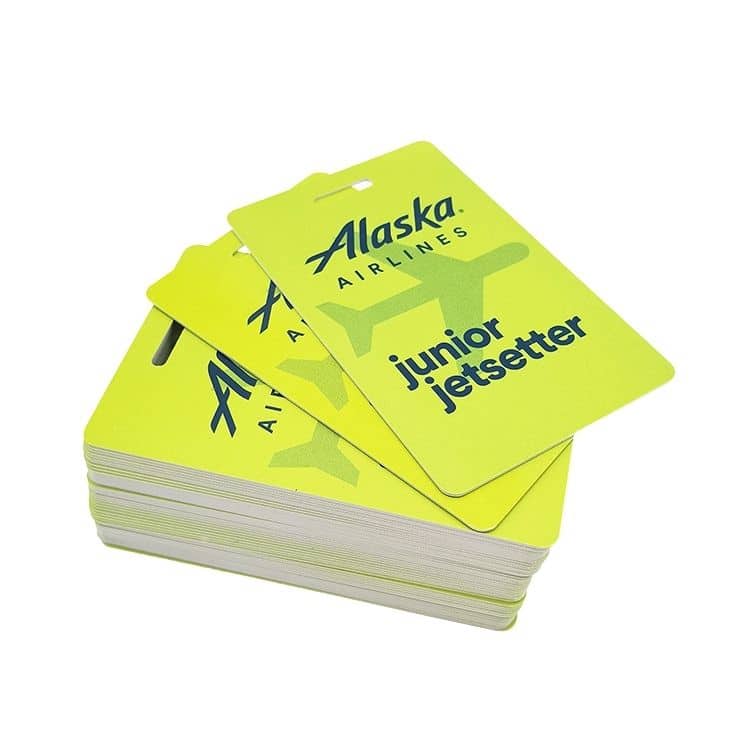 Customized Plastic luggage tag card with hole — custom card printing
