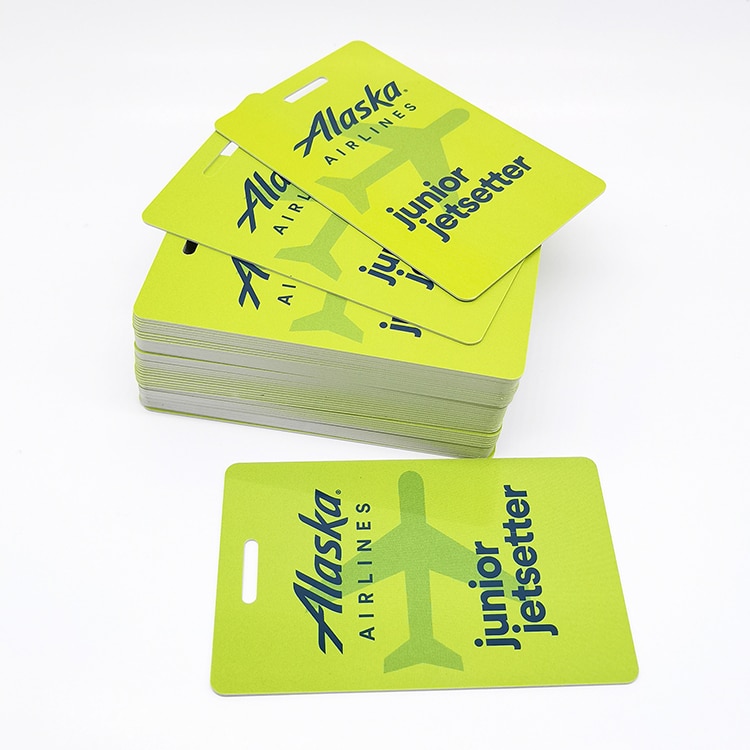 Customized Plastic luggage tag card with hole view 2