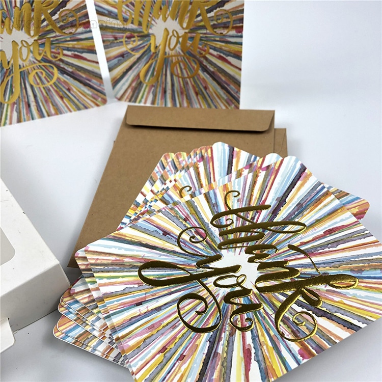 Customized design  Greeting Thank You Card set view 3