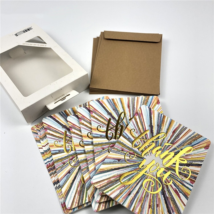 Customized design  Greeting Thank You Card set view 4